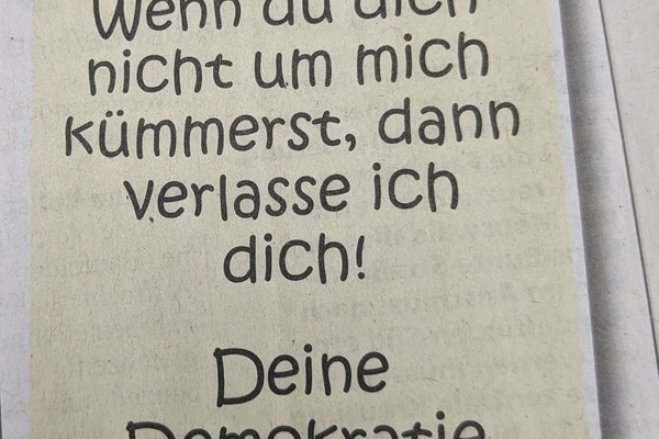 Kümmern Sie sich um die Demokratie - wählen Sie Kümmern Sie sich um die Demokratie - wählen Sie